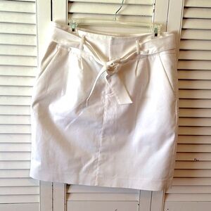 COPY - Rafaella White pleated and belted skirt